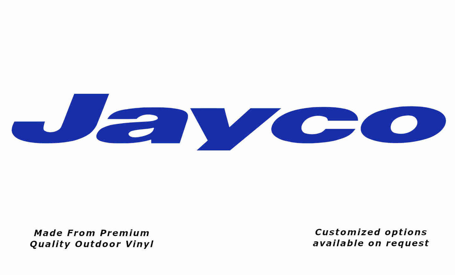 Jayco 1998-2010 caravan replacement vinyl decal sticker in brilliant blue.