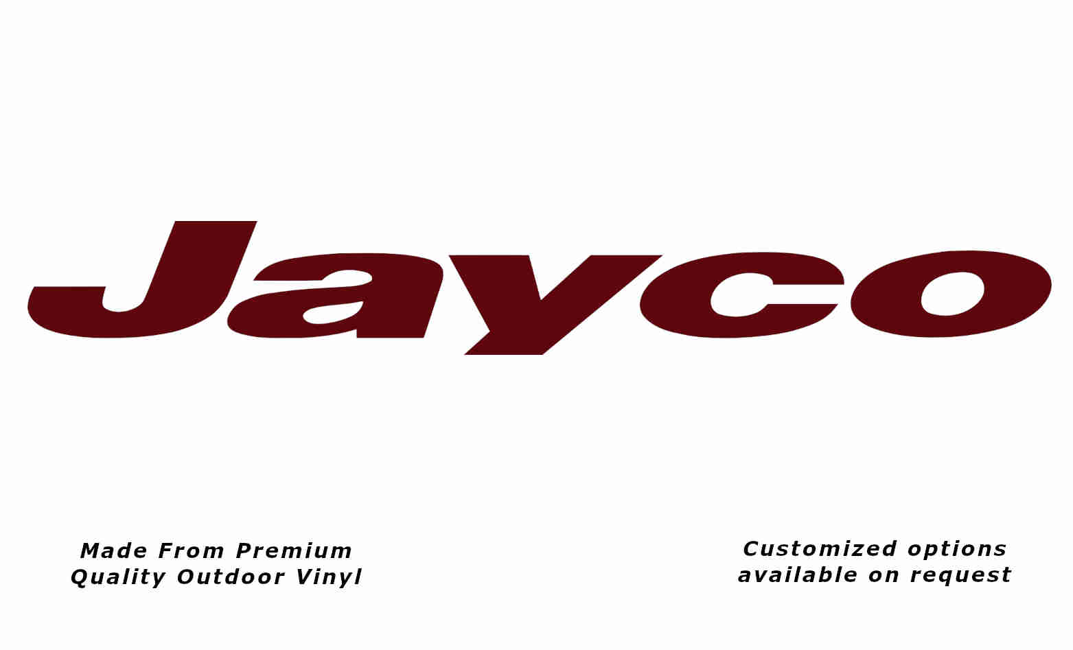 Jayco 1998-2010 caravan replacement vinyl decal sticker in purple red.