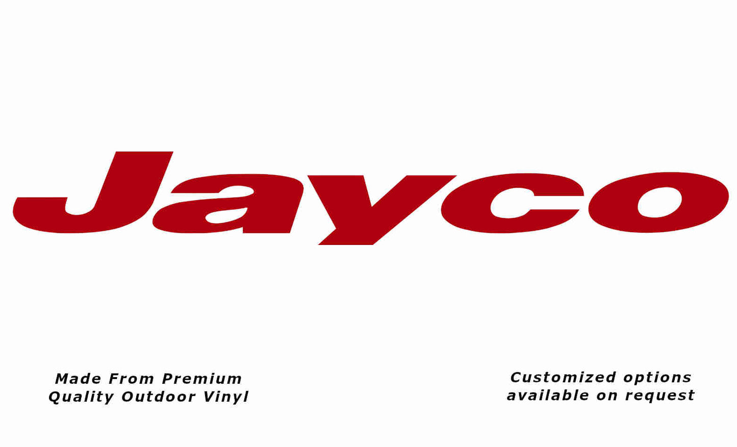 Jayco 1998-2010 caravan replacement vinyl decal sticker in red.