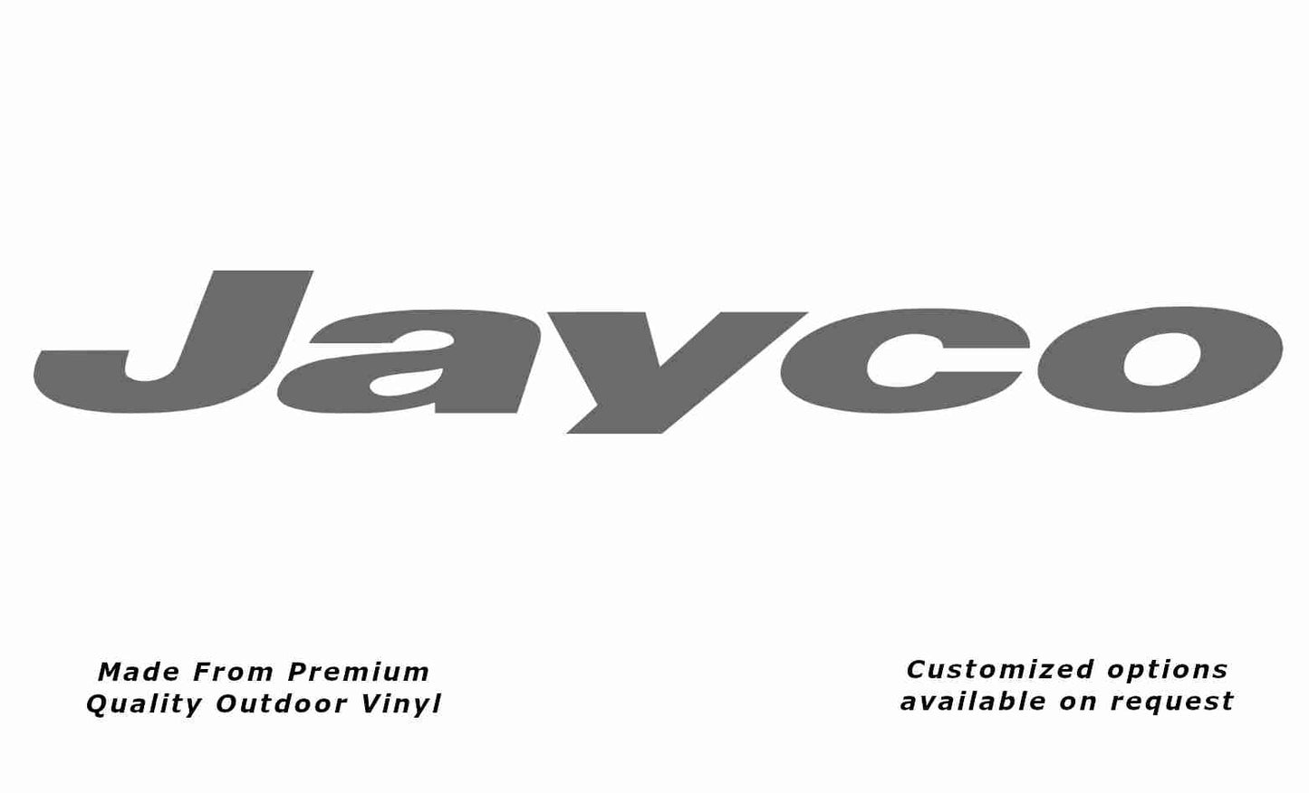 Jayco 1998-2010 caravan replacement vinyl decal sticker in silver grey.