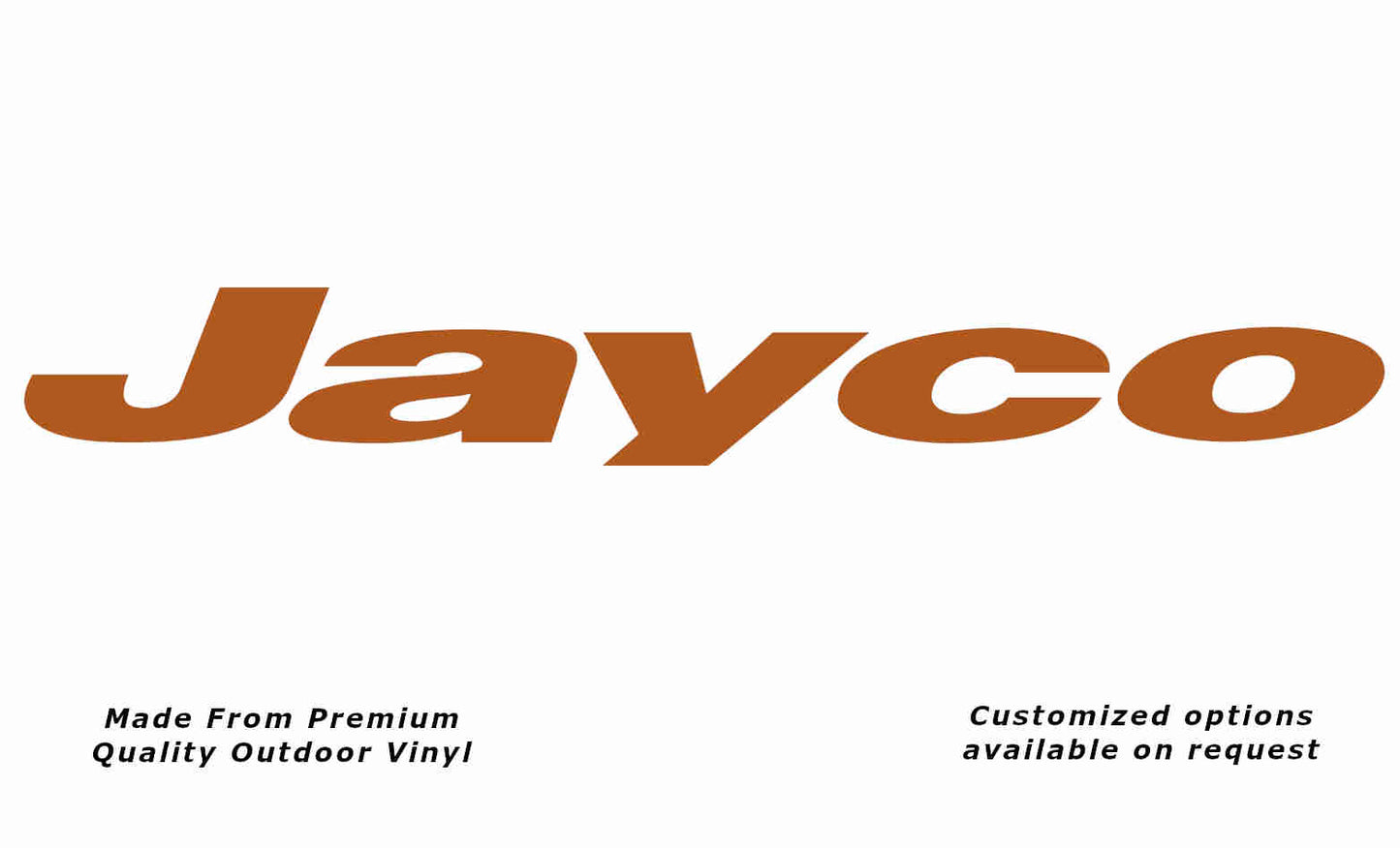 Jayco 1998-2010 caravan replacement vinyl decal sticker in terracotta.