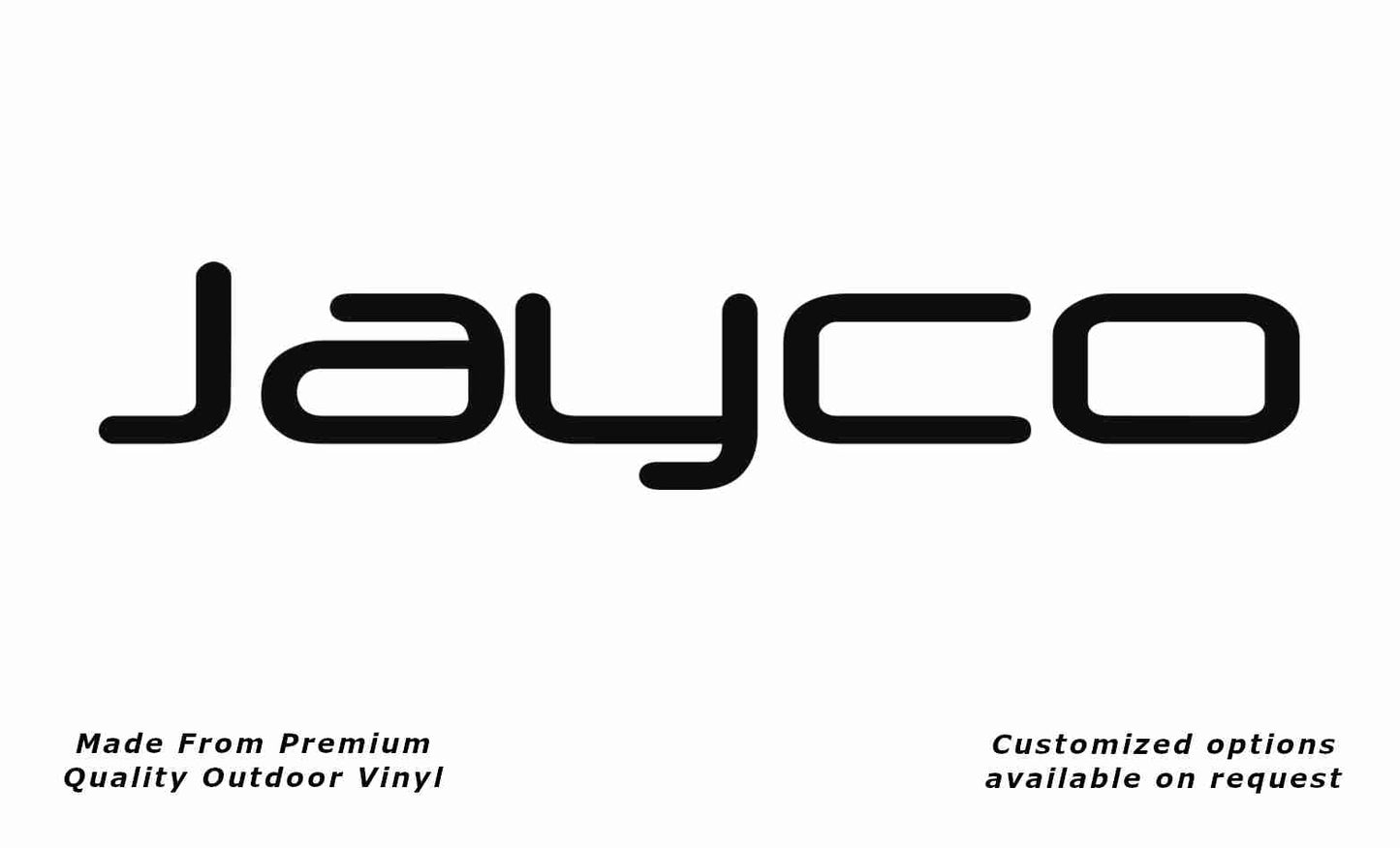 Jayco 2004 caravan replacement vinyl decal sticker in black.