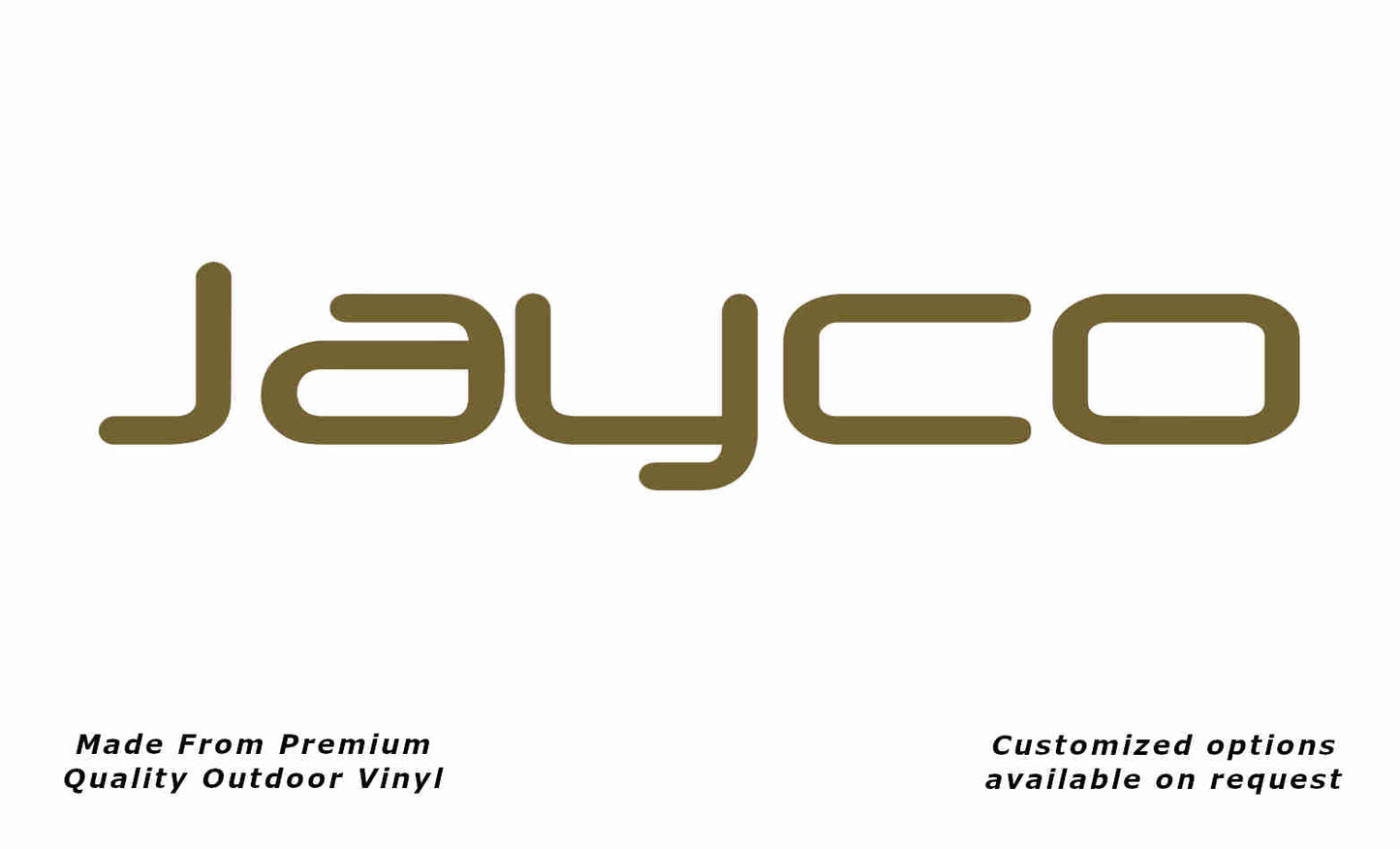 Jayco 2004 caravan replacement vinyl decal sticker in gold.