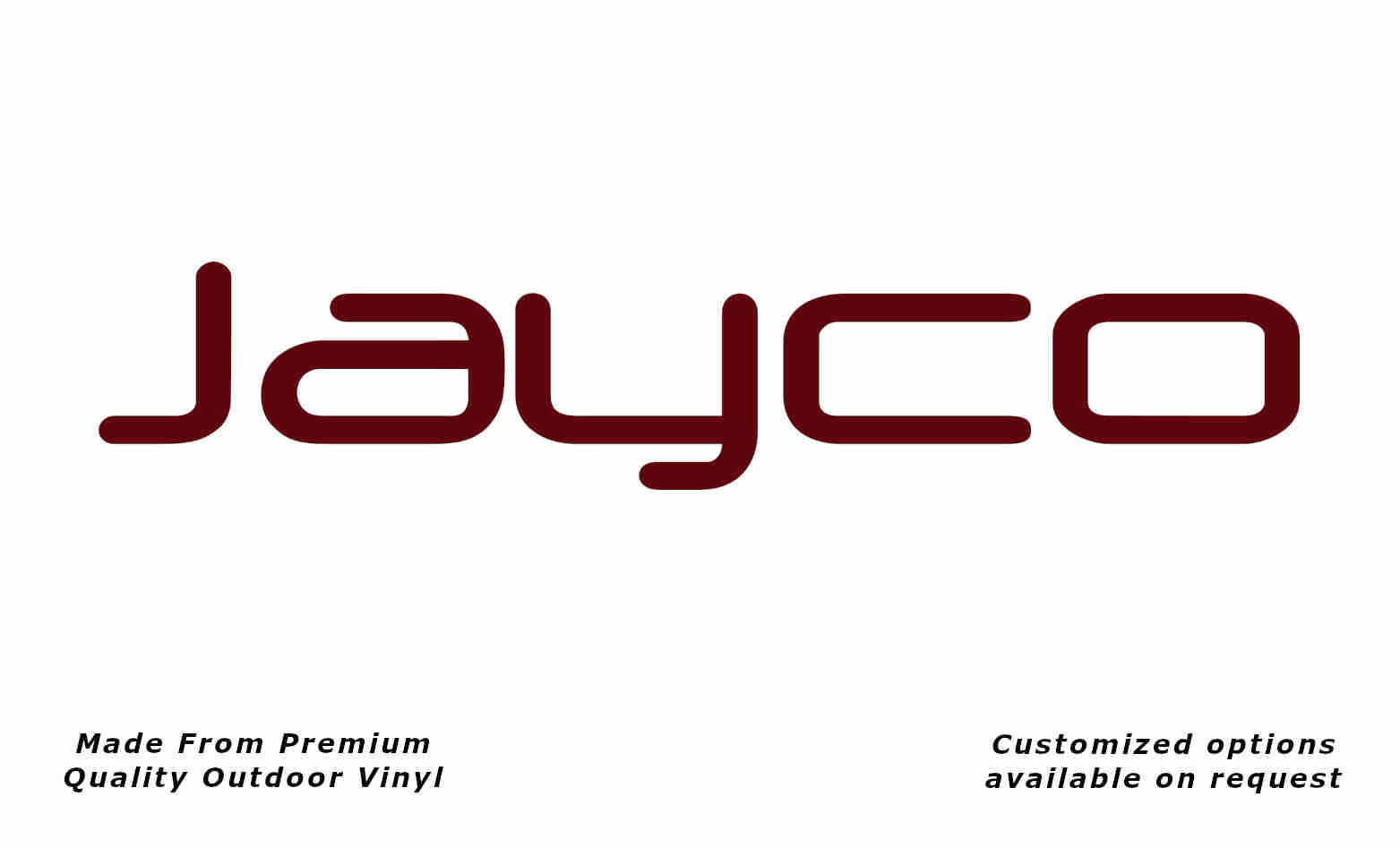 Jayco 2004 caravan replacement vinyl decal sticker in purple red.