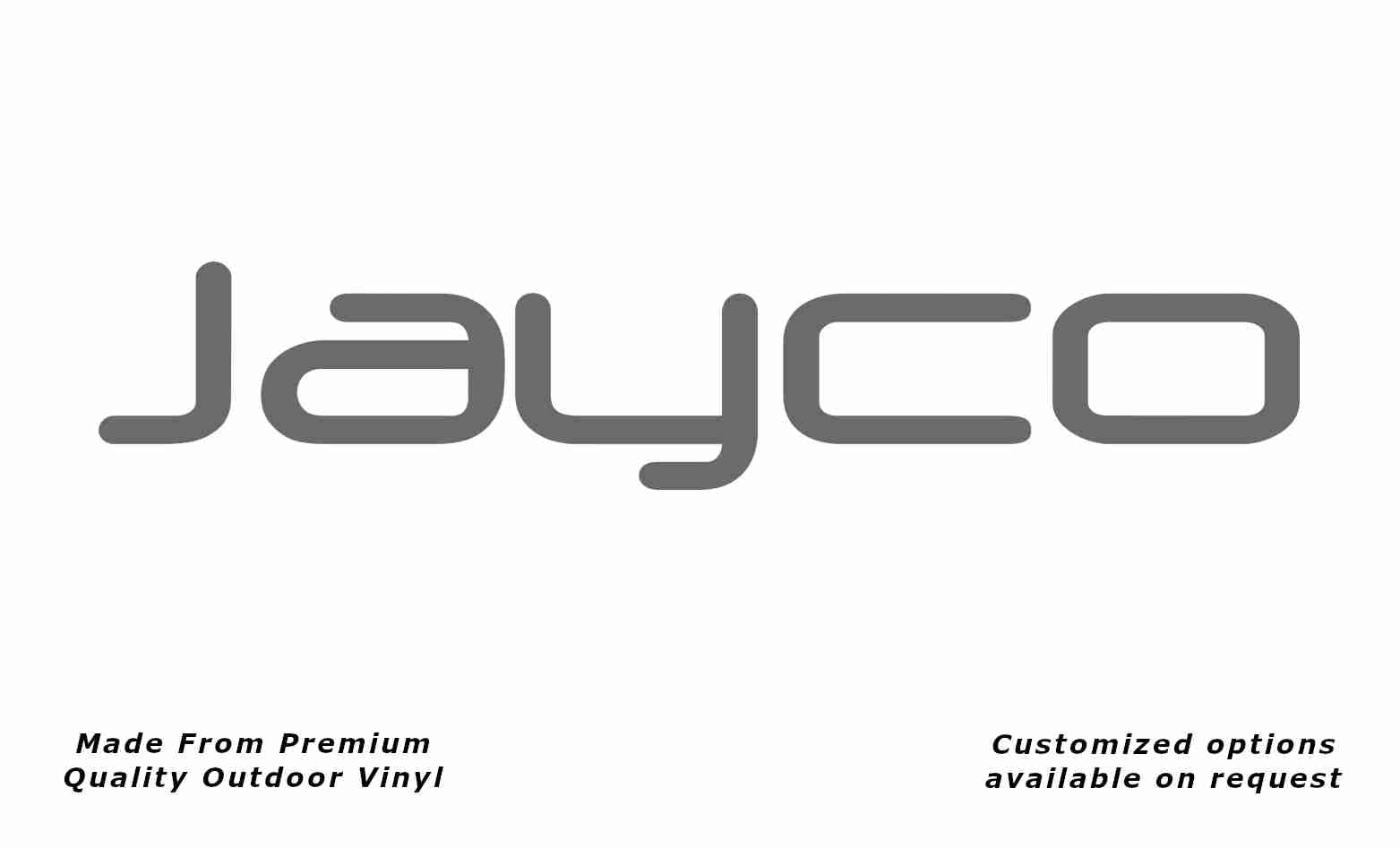 Jayco 2004 caravan replacement vinyl decal sticker in silver grey.