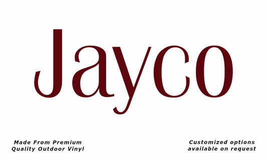 Jayco 2004 v2 caravan replacement vinyl decal sticker in purple red.