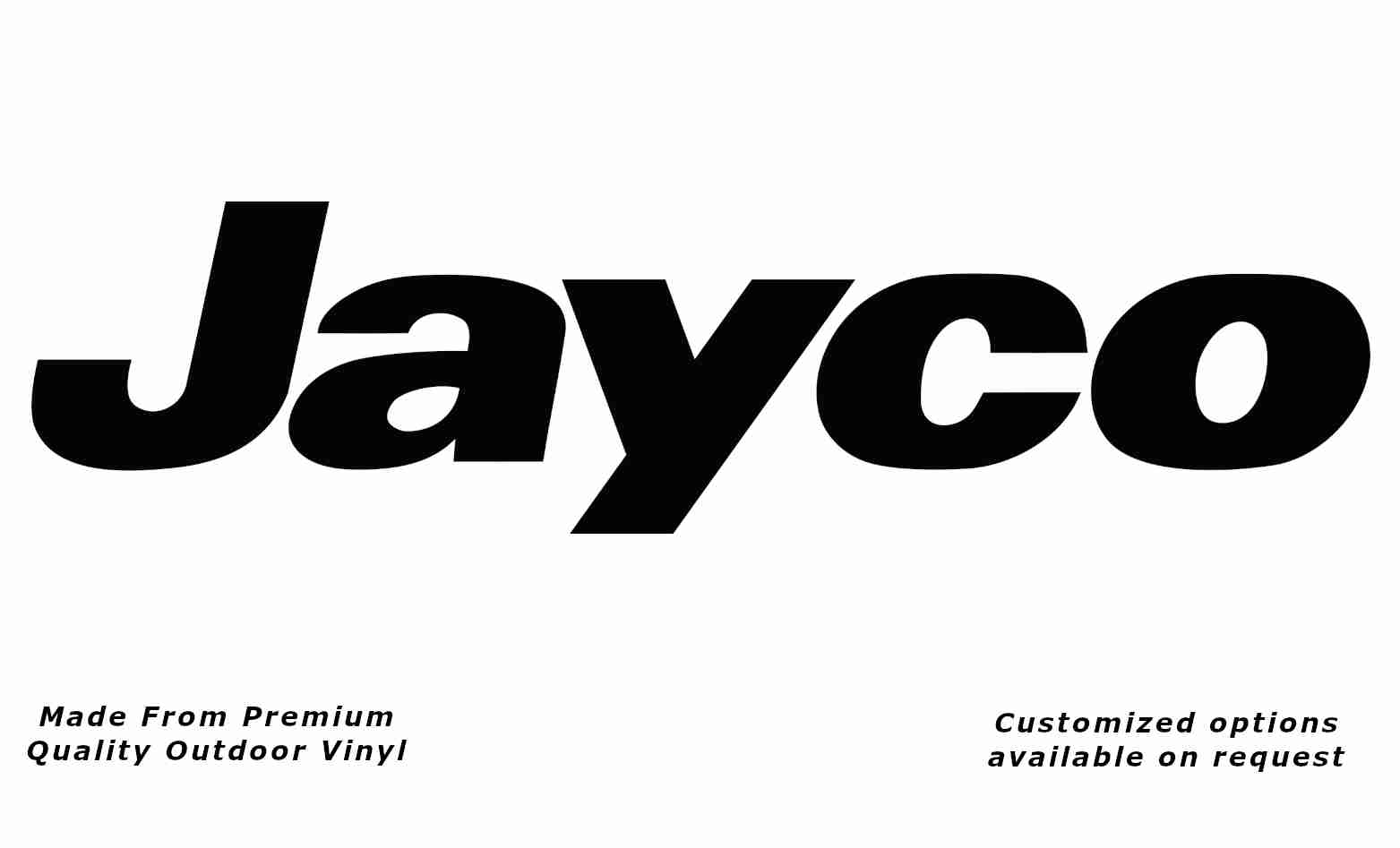 Jayco 2011+ caravan replacement vinyl decal sticker in black.