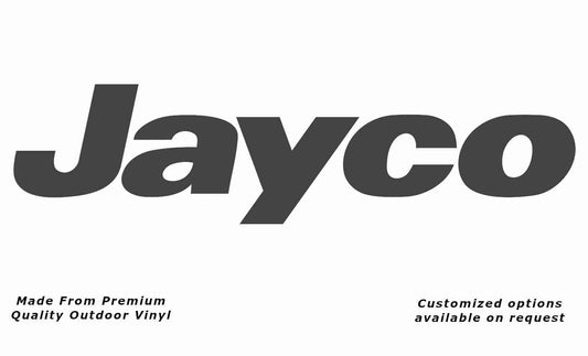 Jayco 2011+ caravan replacement vinyl decal sticker in metallic charcoal.