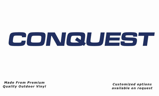 Jayco conquest 2009 caravan replacement vinyl decal sticker in dark blue.