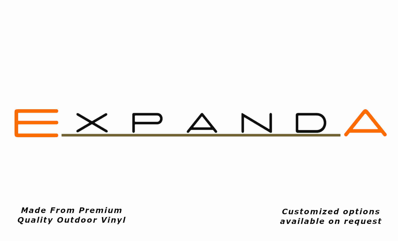 Jayco Expanda 2014 caravan vinyl replacement decal sticker in black, pastel orange and gold.