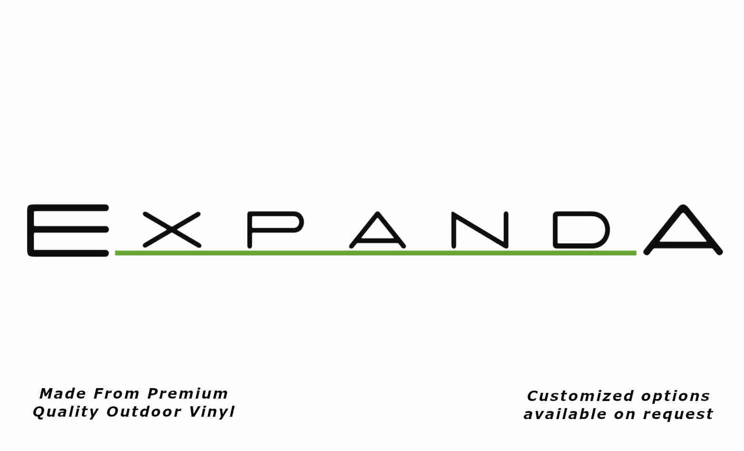 Jayco expanda 2014 caravan vinyl replacement decal sticker in black and lime.