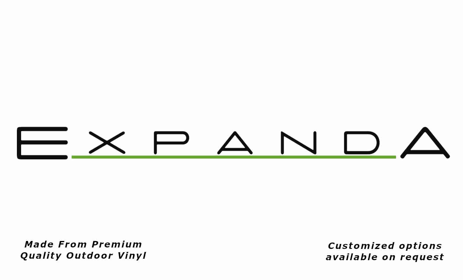 Jayco expanda 2014 caravan vinyl replacement decal sticker in black and lime.