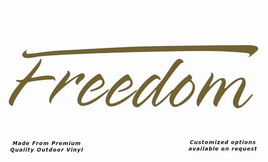 Jayco freedom 2002 caravan vinyl replacement decal sticker in gold.