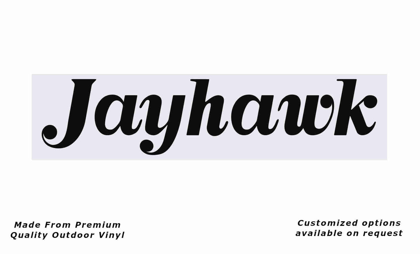 Jayco jayhawk caravan replacement vinyl decal in black and white.