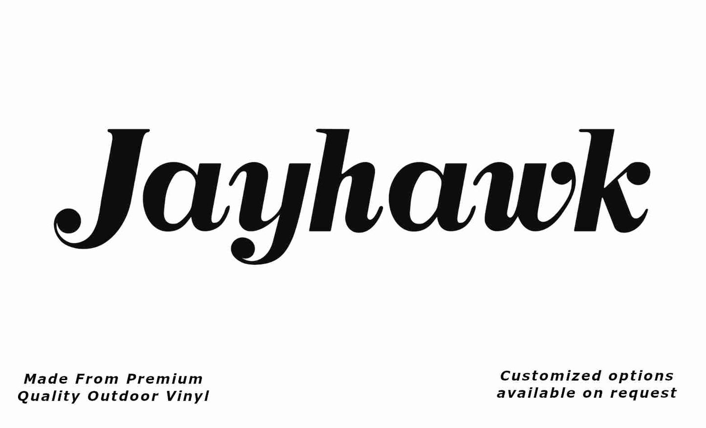 Jayco jayhawk caravan replacement vinyl decal in black.