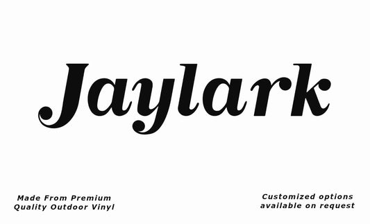 Jayco jaylark caravan vinyl replacement decal sticker in black.