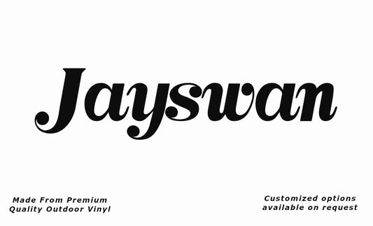 Jayco jayswan caravan replacement vinyl decal in black.