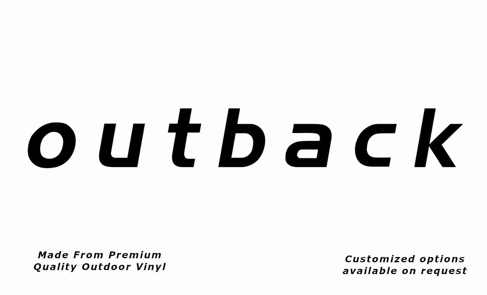 Jayco outback 2007 caravan vinyl replacement decal sticker in black.