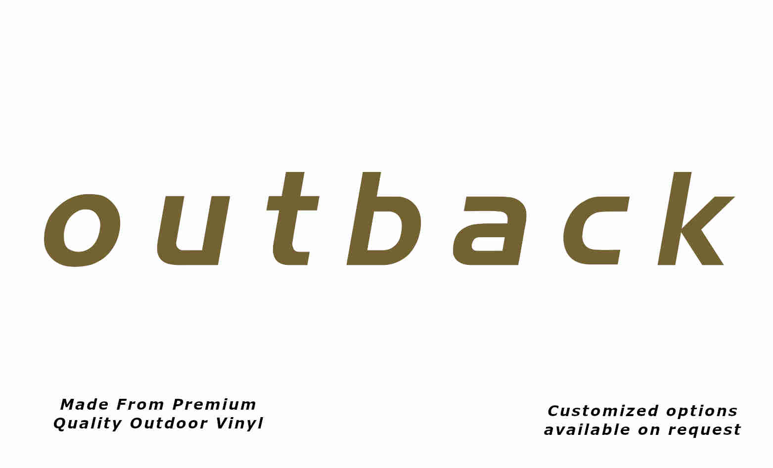 Jayco outback 2007 caravan vinyl replacement decal sticker in gold.