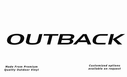 Jayco outback 2008 caravan replacement vinyl decal in black.