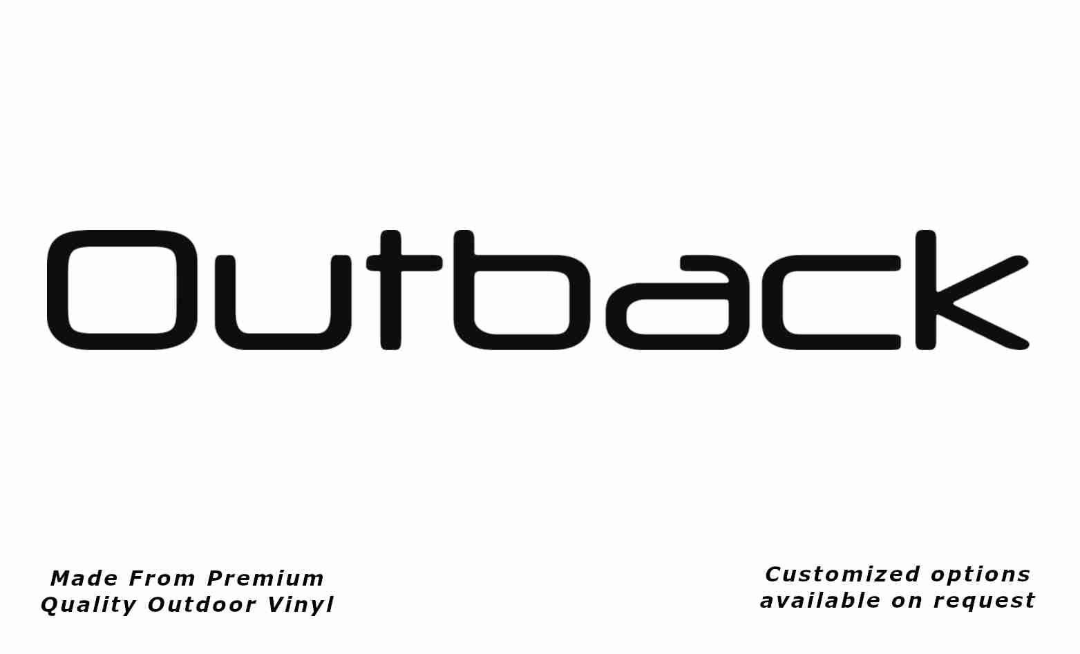 Jayco outback 2014v1 caravan vinyl replacement decal sticker in black.