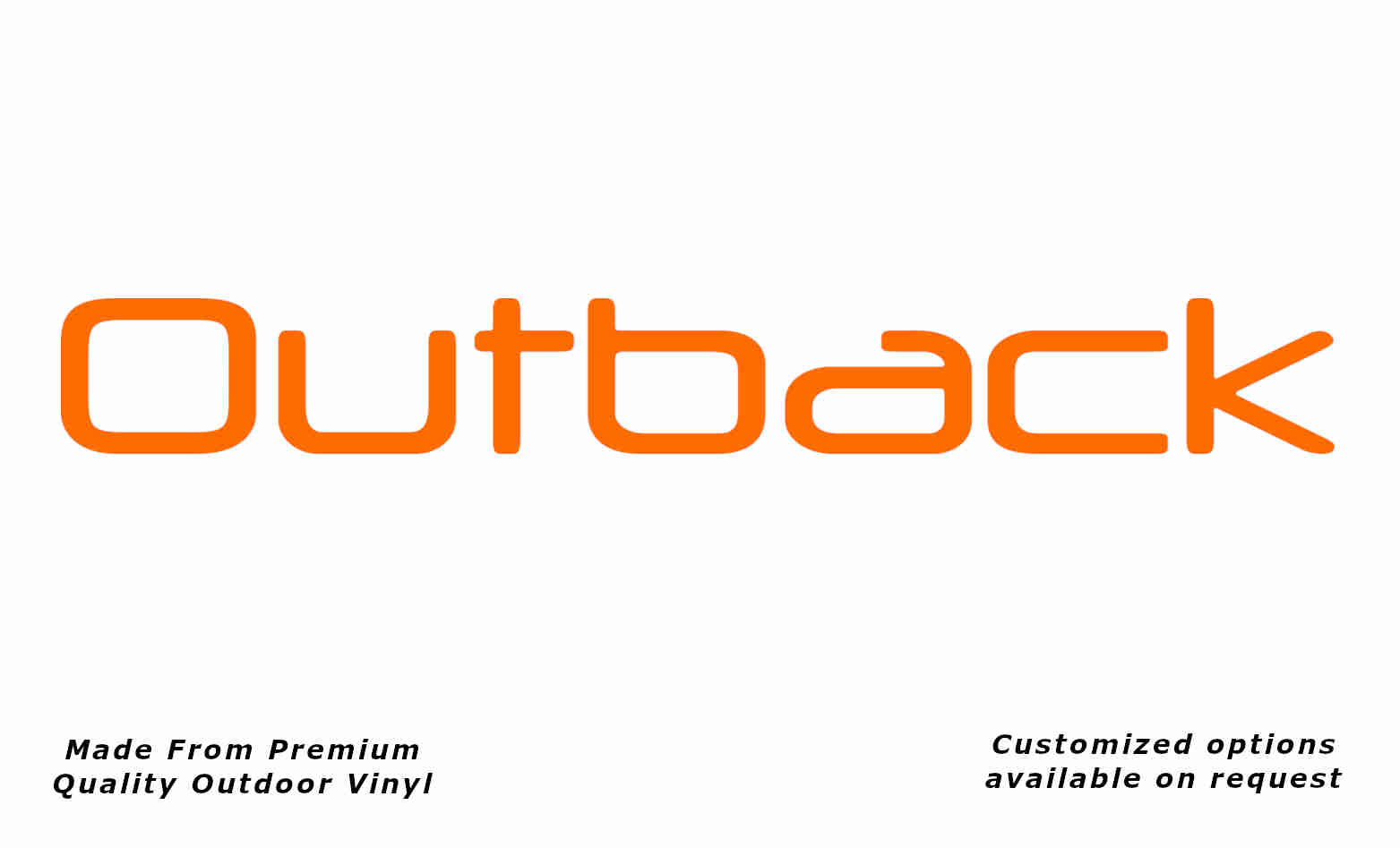 Jayco outback 2014v1 caravan vinyl replacement decal sticker in pastel orange.