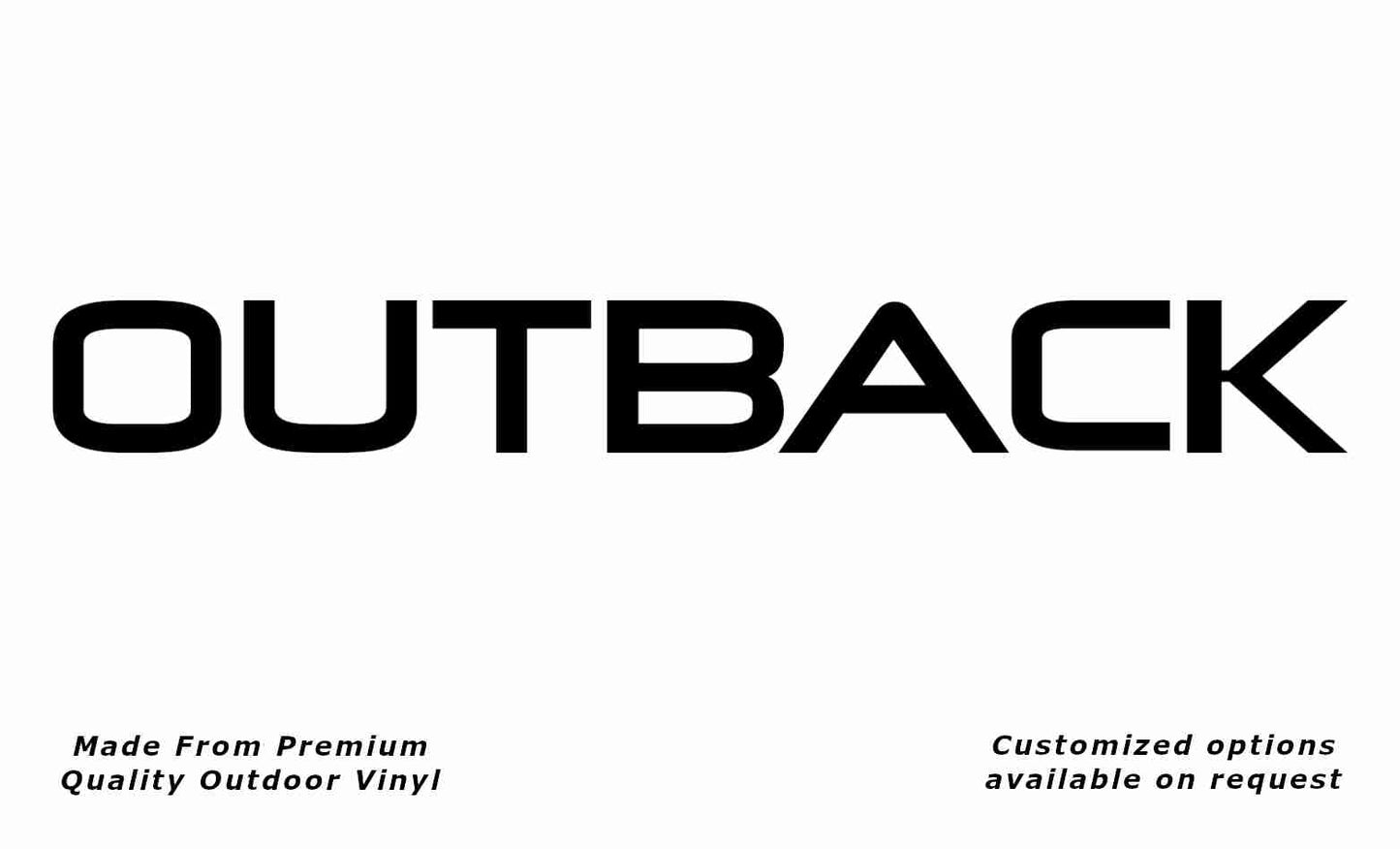 Jayco Outback 2015 caravan replacement vinyl decal sticker in black.