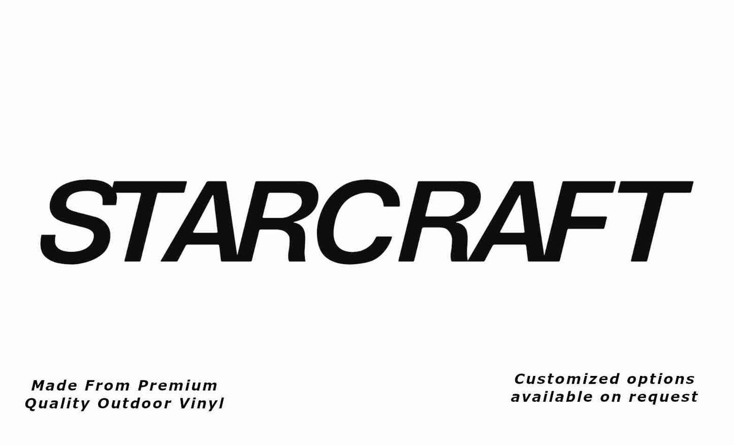 Jayco Starcraft 1992-1995 caravan vinyl replacement decal sticker in black.