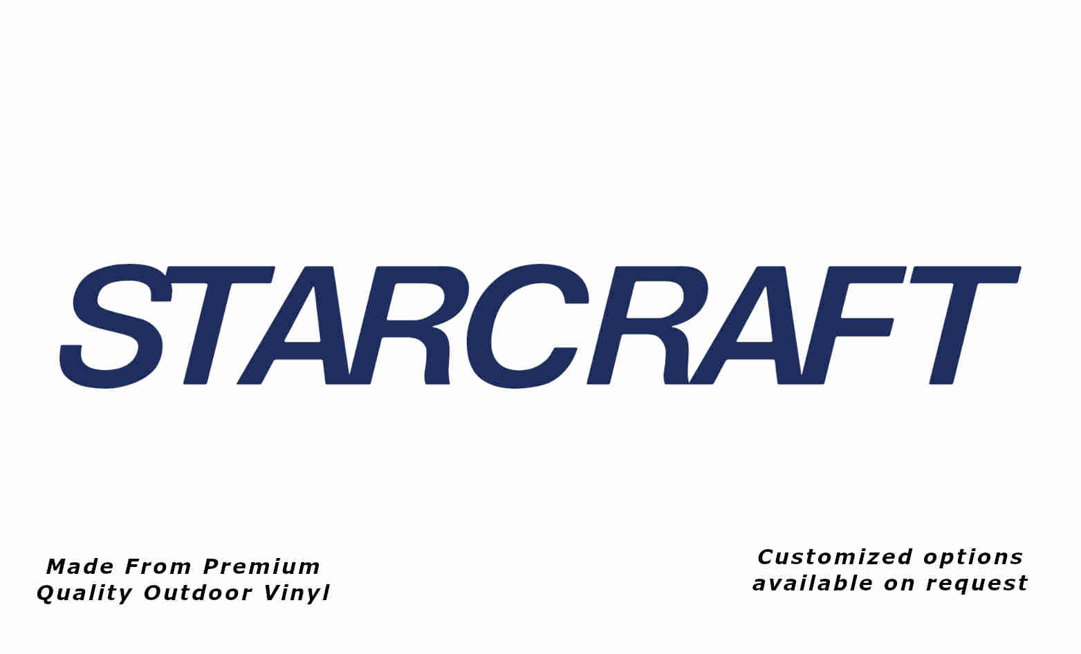 Jayco Starcraft 1992-1995 caravan vinyl replacement decal sticker in dark blue.