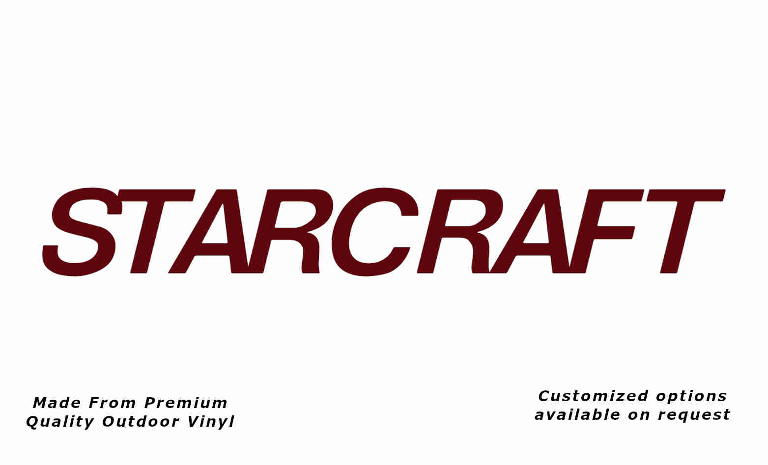 Jayco Starcraft 1992-1995 caravan vinyl replacement decal sticker in purple red.