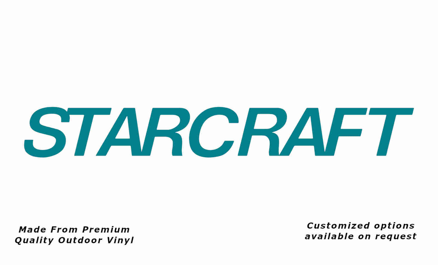 Jayco Starcraft 1992-1995 caravan vinyl replacement decal sticker in turquoise blue.