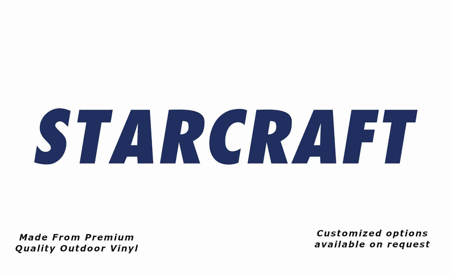 Jayco starcraft 2010 caravan vinyl replacement decal sticker in dark-blue.