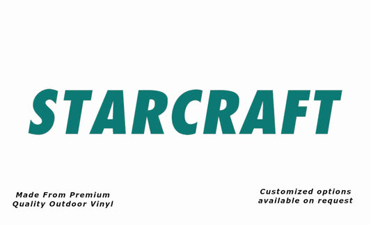 Jayco starcraft 2010 caravan vinyl replacement decal sticker in turquoise blue.