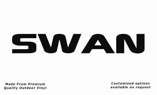 Jayco swan caravan replacement vinyl decal in black.