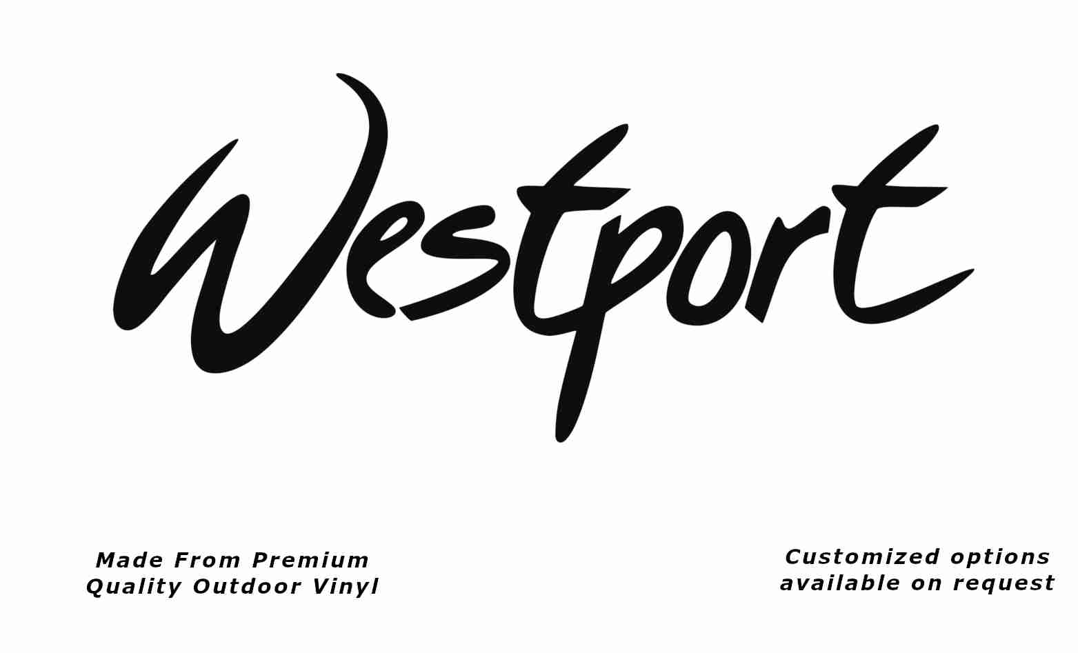 Jayco westport caravan vinyl replacement decal sticker in black.