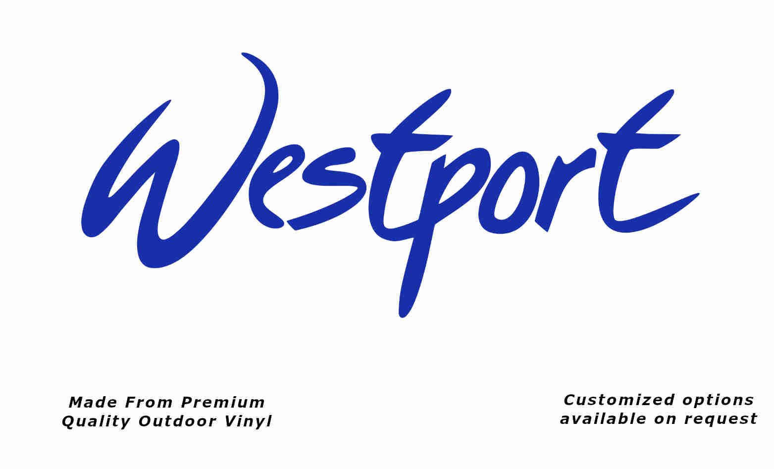 Jayco westport caravan vinyl replacement decal sticker in brilliant blue.