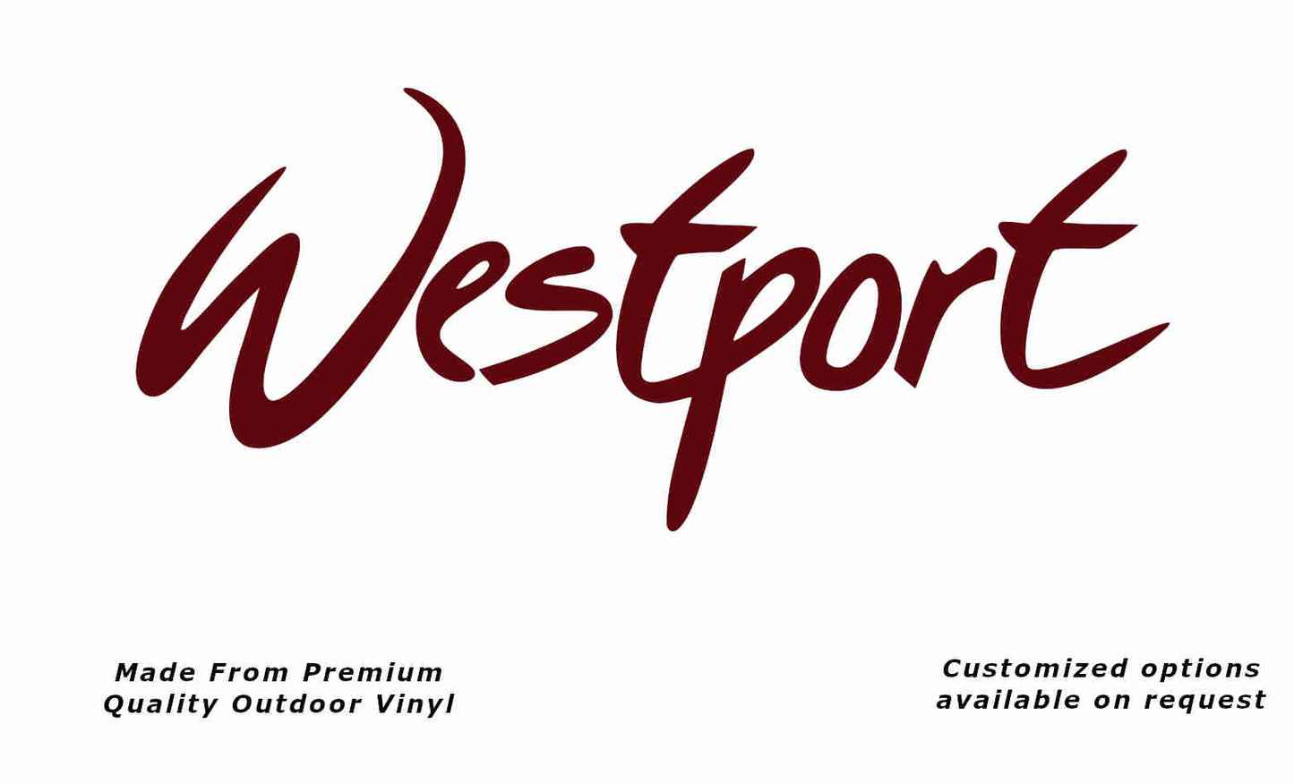 Jayco westport caravan vinyl replacement decal sticker in purple red.