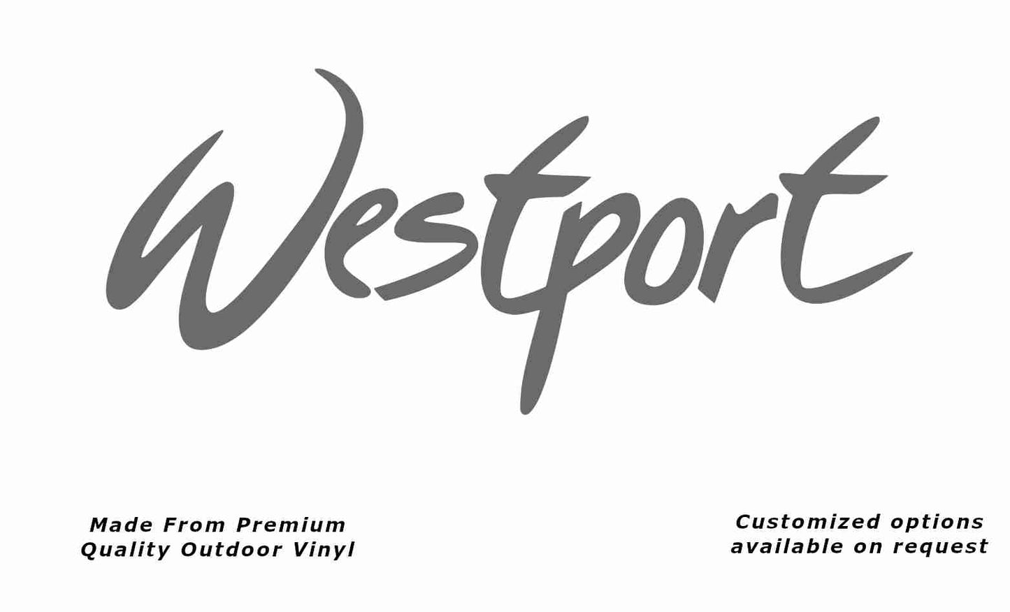 Jayco westport caravan vinyl replacement decal sticker in silver grey.