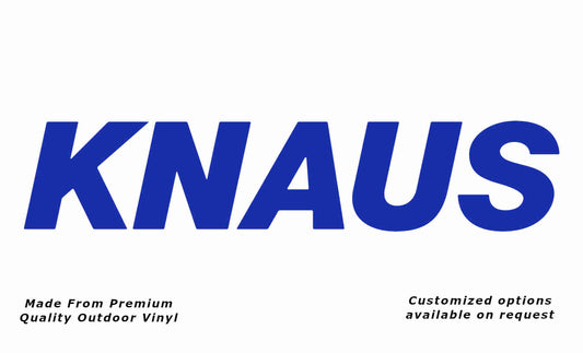 Avan knaus caravan replacement vinyl decal sticker in brilliant blue.