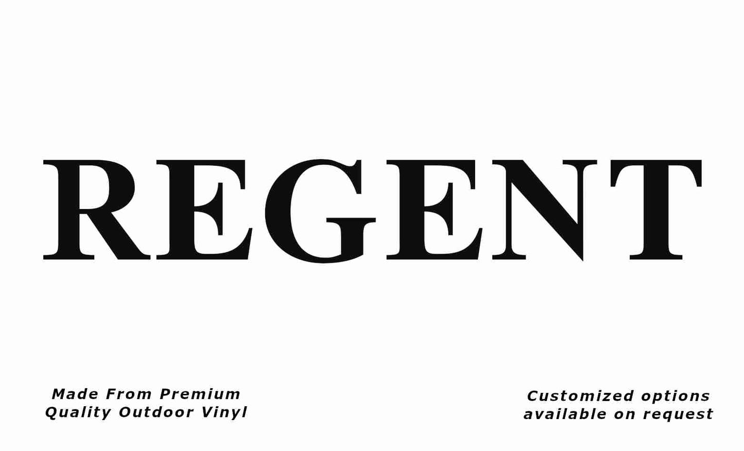 Regent 1991-1993 caravan vinyl replacement decal sticker in black.