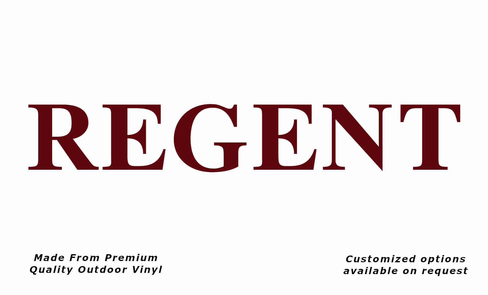 Regent 1991-1993 caravan vinyl replacement decal sticker in purple red.