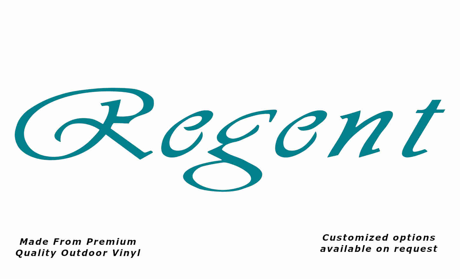 Regent 1994+ caravan vinyl replacement decal sticker in turquoise blue.