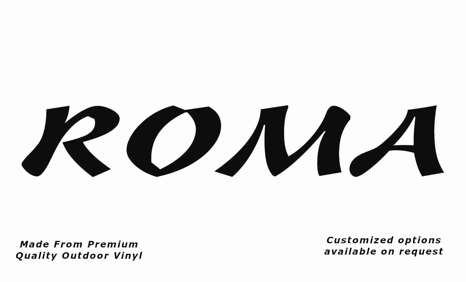 Roma 2003 caravans replacement vinyl decal in black.