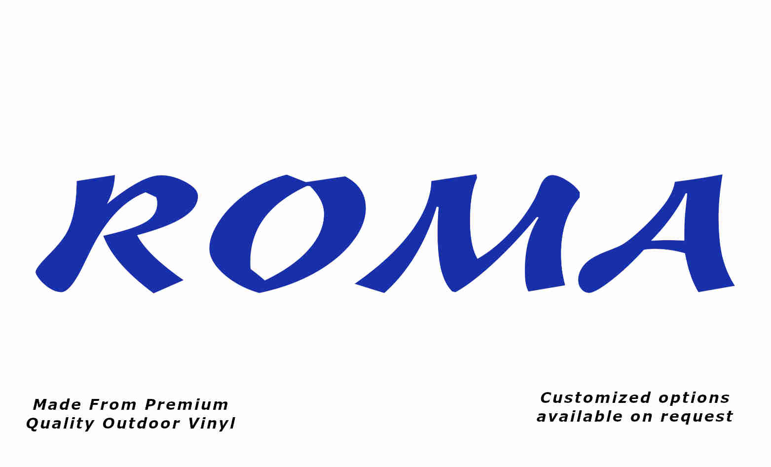 Roma 2003 caravans replacement vinyl decal in brilliant blue.