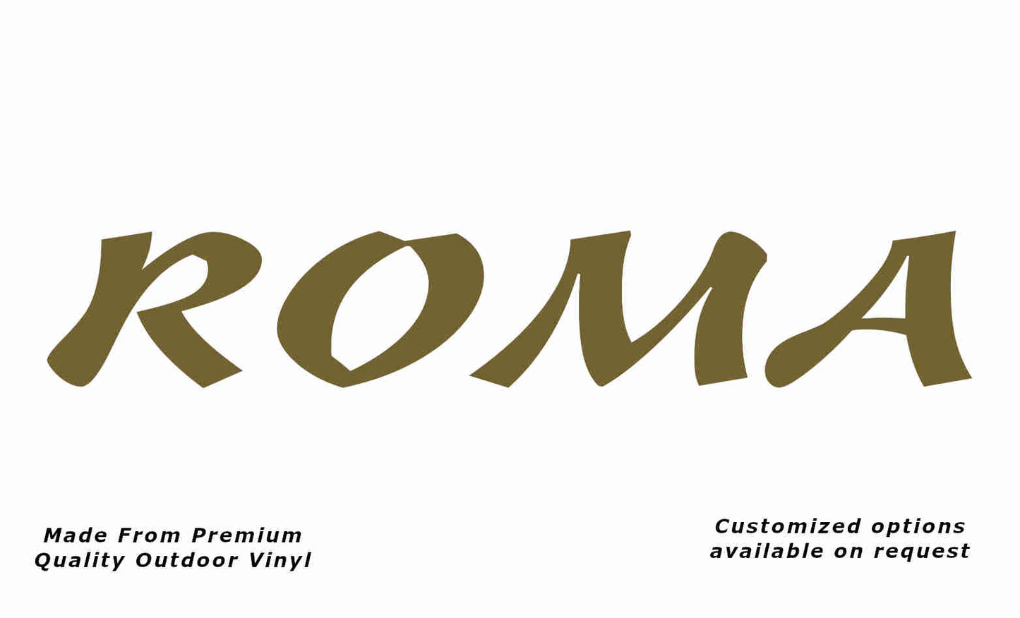 Roma 2003 caravans replacement vinyl decal in gold.