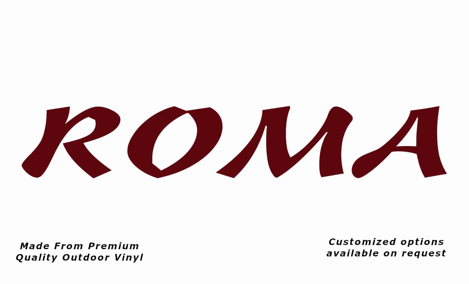 Roma 2003 caravans replacement vinyl decal in purple red.