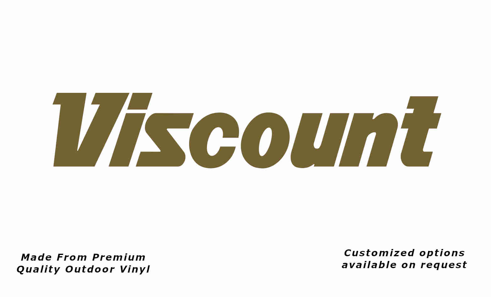 Viscount 1980s v2 caravan vinyl replacement decal sticker in gold.