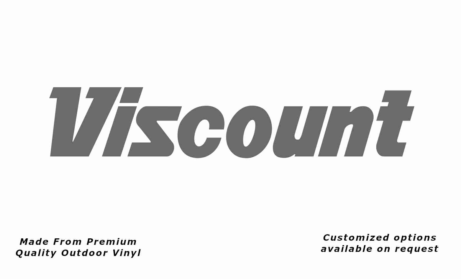 Viscount 1980s v2 caravan vinyl replacement decal sticker in silver grey.