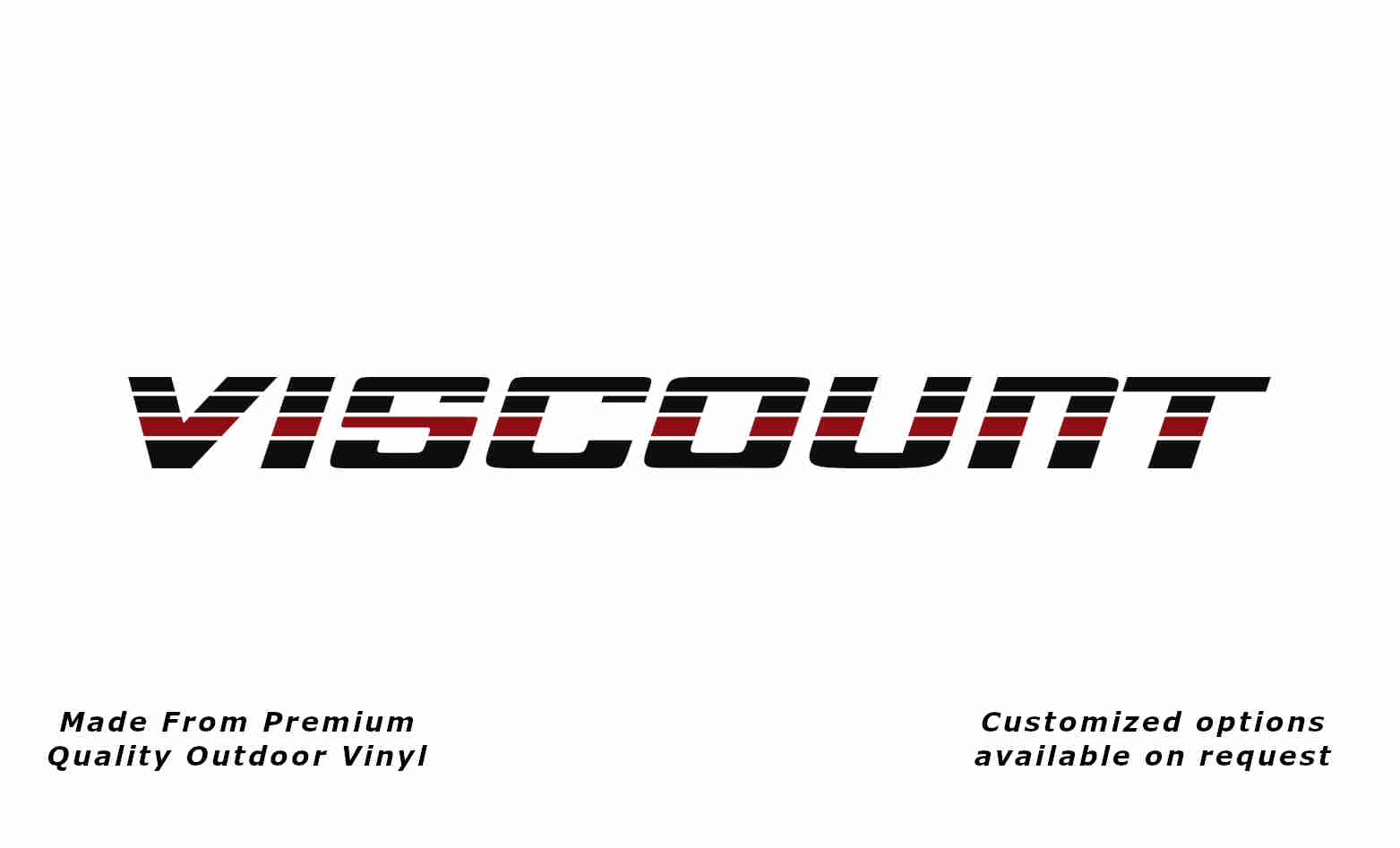 Viscount 1985-1987 caravan replacement vinyl decal sticker in black and dark red.