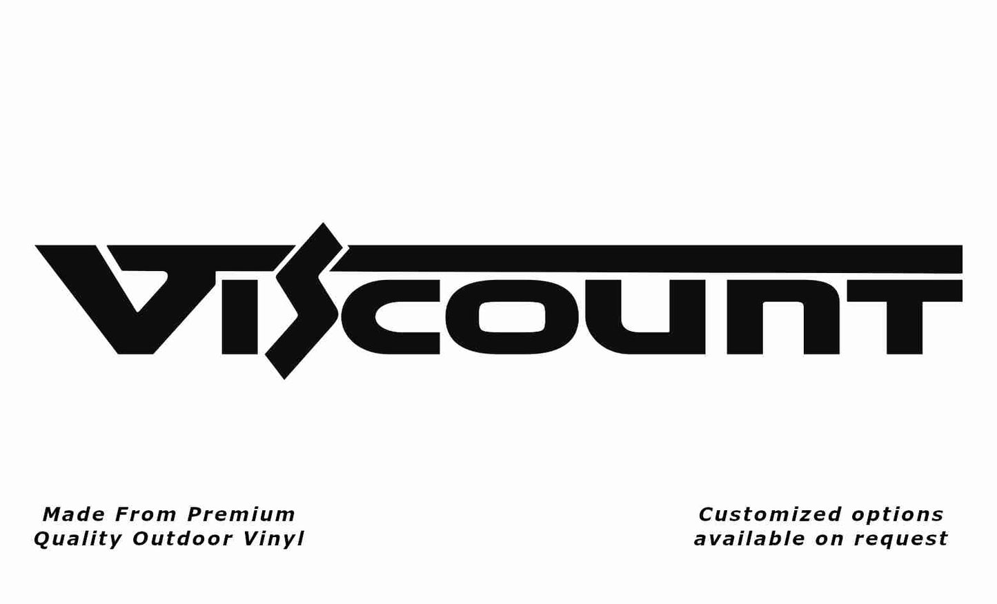 Viscount 1992-1996 caravan replacement vinyl decal sticker in black.